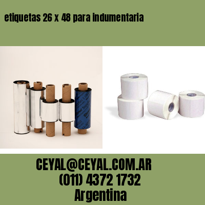etiquetas 26 x 48 para indumentaria
