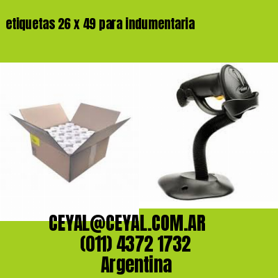 etiquetas 26 x 49 para indumentaria