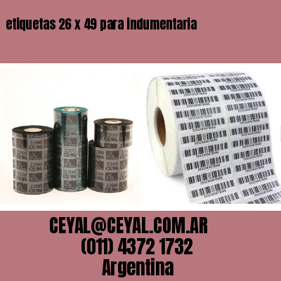 etiquetas 26 x 49 para indumentaria
