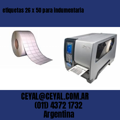 etiquetas 26 x 50 para indumentaria