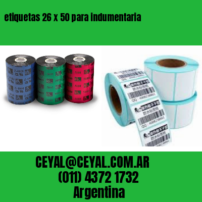 etiquetas 26 x 50 para indumentaria