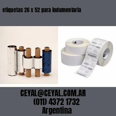 etiquetas 26 x 52 para indumentaria