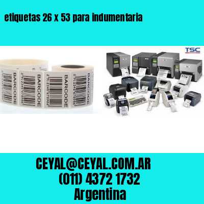 etiquetas 26 x 53 para indumentaria