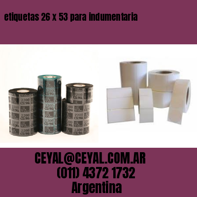 etiquetas 26 x 53 para indumentaria