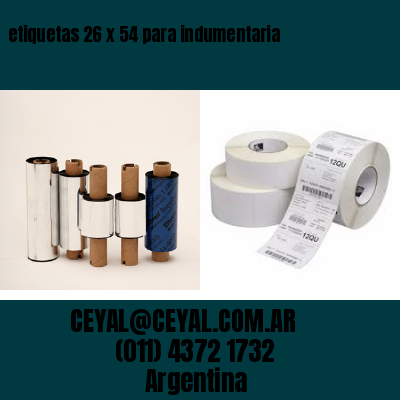 etiquetas 26 x 54 para indumentaria
