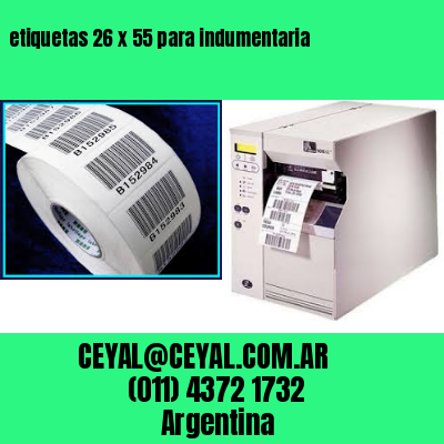 etiquetas 26 x 55 para indumentaria