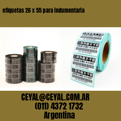 etiquetas 26 x 55 para indumentaria