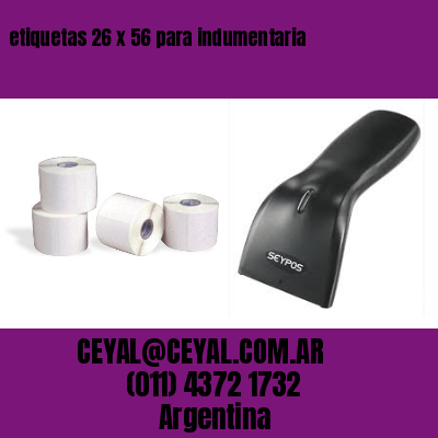 etiquetas 26 x 56 para indumentaria