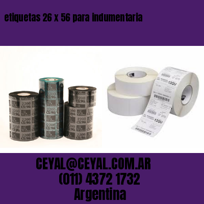 etiquetas 26 x 56 para indumentaria