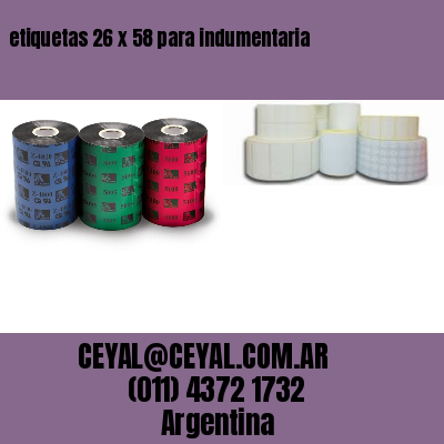 etiquetas 26 x 58 para indumentaria