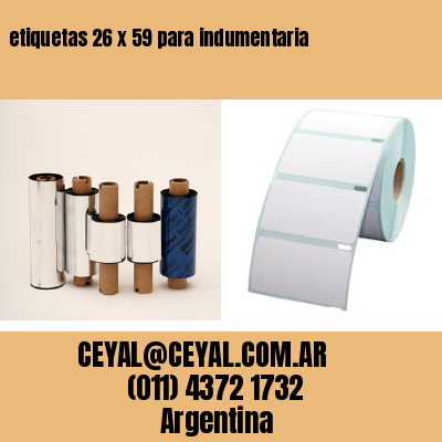 etiquetas 26 x 59 para indumentaria