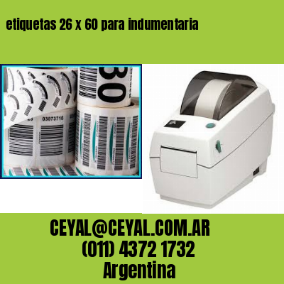 etiquetas 26 x 60 para indumentaria