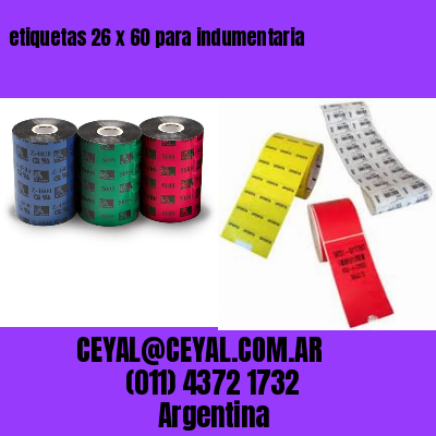 etiquetas 26 x 60 para indumentaria