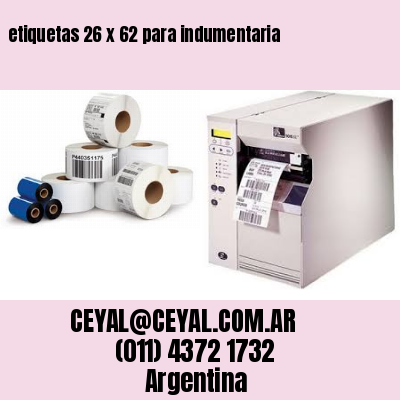 etiquetas 26 x 62 para indumentaria