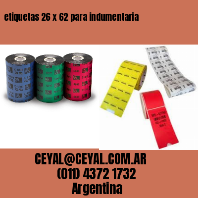 etiquetas 26 x 62 para indumentaria