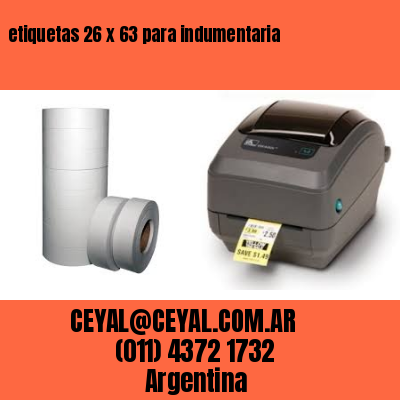 etiquetas 26 x 63 para indumentaria