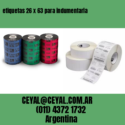 etiquetas 26 x 63 para indumentaria