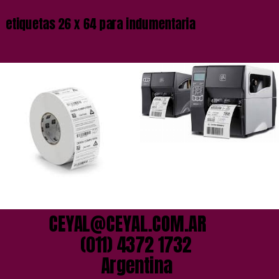 etiquetas 26 x 64 para indumentaria
