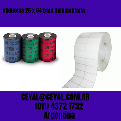 etiquetas 26 x 64 para indumentaria