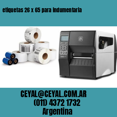 etiquetas 26 x 65 para indumentaria