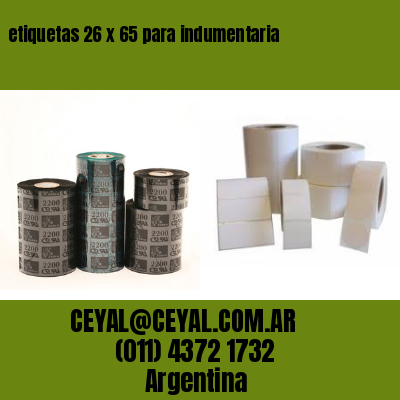 etiquetas 26 x 65 para indumentaria