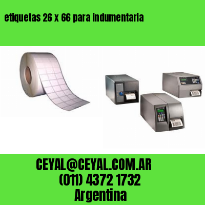 etiquetas 26 x 66 para indumentaria