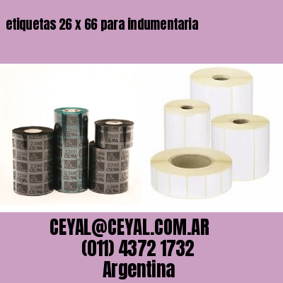 etiquetas 26 x 66 para indumentaria