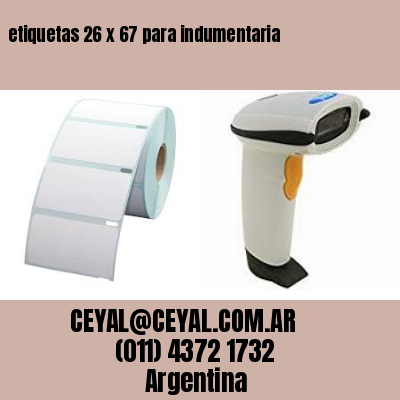 etiquetas 26 x 67 para indumentaria