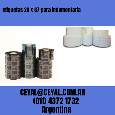etiquetas 26 x 67 para indumentaria