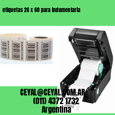 etiquetas 26 x 68 para indumentaria