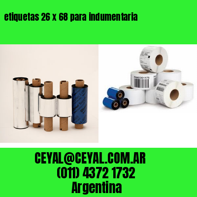 etiquetas 26 x 68 para indumentaria