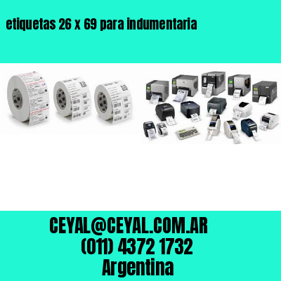 etiquetas 26 x 69 para indumentaria