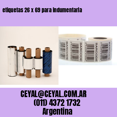 etiquetas 26 x 69 para indumentaria