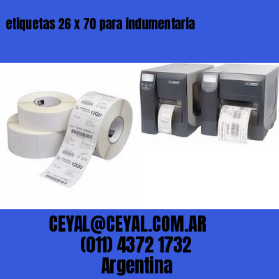 etiquetas 26 x 70 para indumentaria
