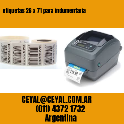 etiquetas 26 x 71 para indumentaria