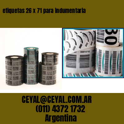 etiquetas 26 x 71 para indumentaria