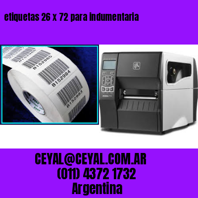 etiquetas 26 x 72 para indumentaria