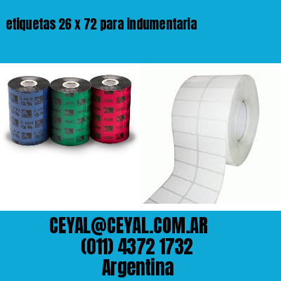 etiquetas 26 x 72 para indumentaria