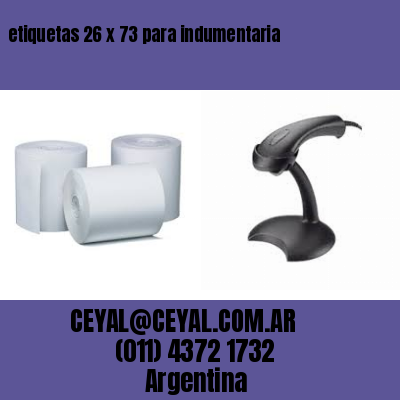 etiquetas 26 x 73 para indumentaria