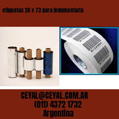 etiquetas 26 x 73 para indumentaria