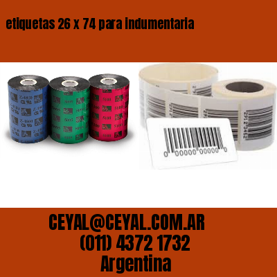 etiquetas 26 x 74 para indumentaria