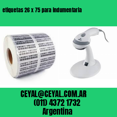 etiquetas 26 x 75 para indumentaria