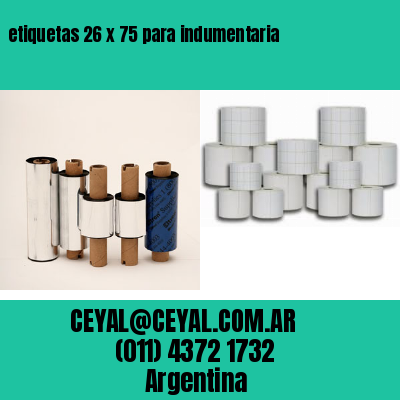 etiquetas 26 x 75 para indumentaria