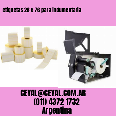 etiquetas 26 x 76 para indumentaria