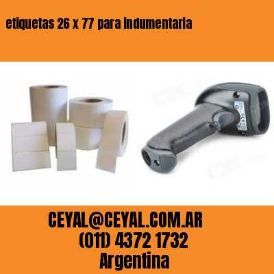 etiquetas 26 x 77 para indumentaria