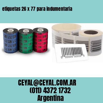 etiquetas 26 x 77 para indumentaria