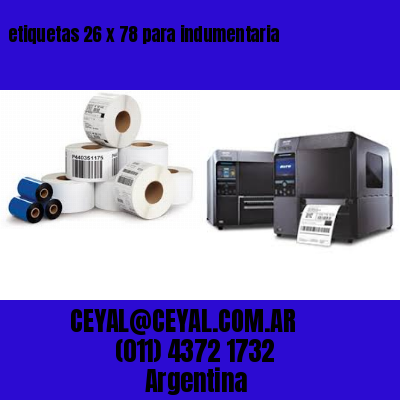 etiquetas 26 x 78 para indumentaria