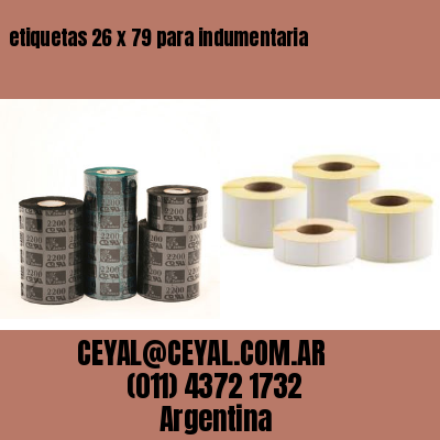 etiquetas 26 x 79 para indumentaria