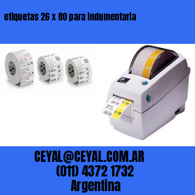 etiquetas 26 x 80 para indumentaria