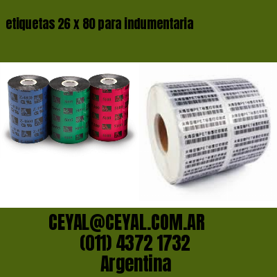 etiquetas 26 x 80 para indumentaria